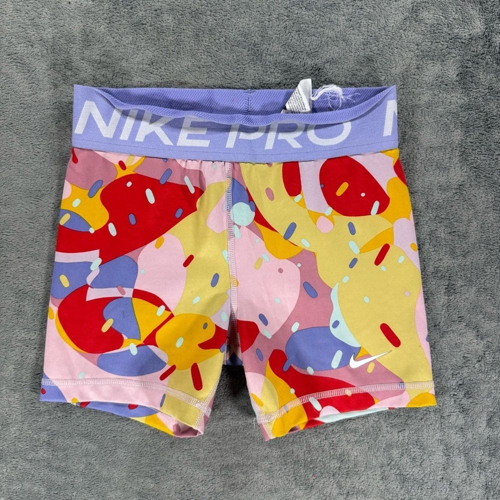 Nike Pro Dri-FIT Compression Shorts Ice Cream Print Cheer Gymnastics Training